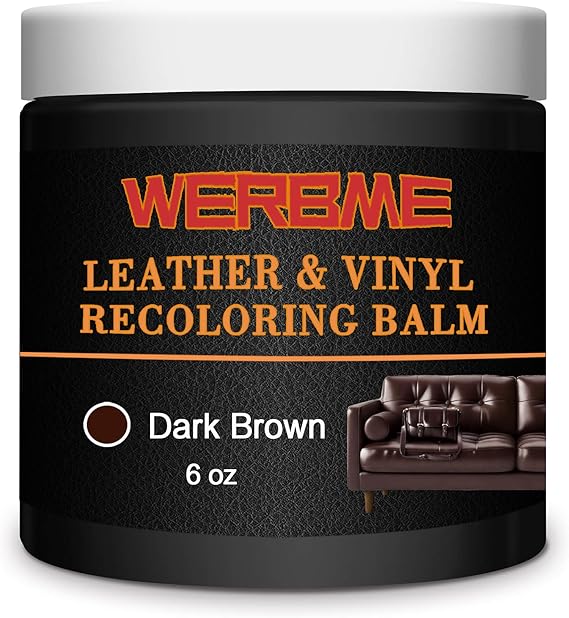 Leather Recoloring Balm & Color Restorer for Couches & Car Seats-Dark Brown