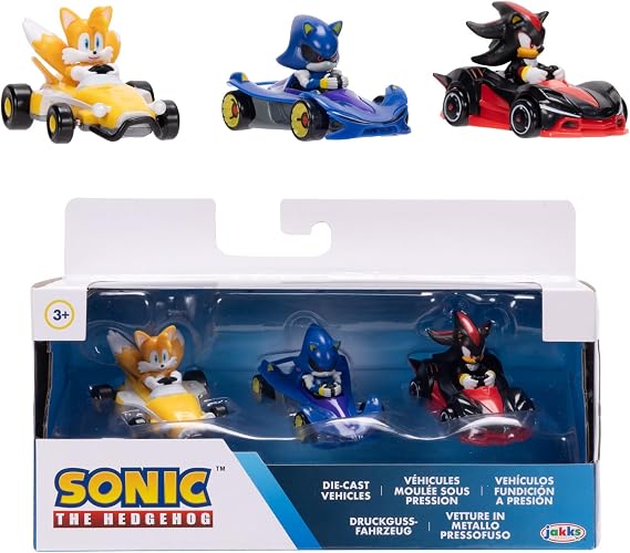 Sonic The Hedgehog 1:64 Die-cast Vehicles 3-Pack from Jakks Pacific's Wave 9