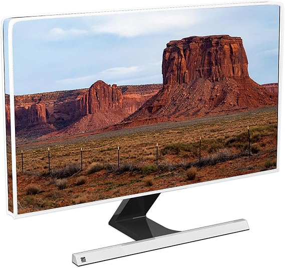 American West Waterproof Computer Monitor Cover 26, 27, 28 Inch Desert Hilly Mountains Monument Valley Navajo Tribal Park Panel Case Antistatic Water Resistant Monitor Dust Cover