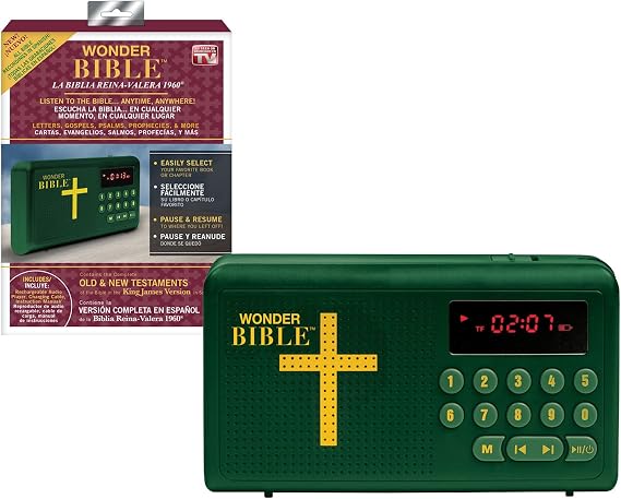 Wonder Bible RVR60- The Audio Bible Play that Speaks in Spanish (La Biblia Reina-Valera 1960), As Seen on TV