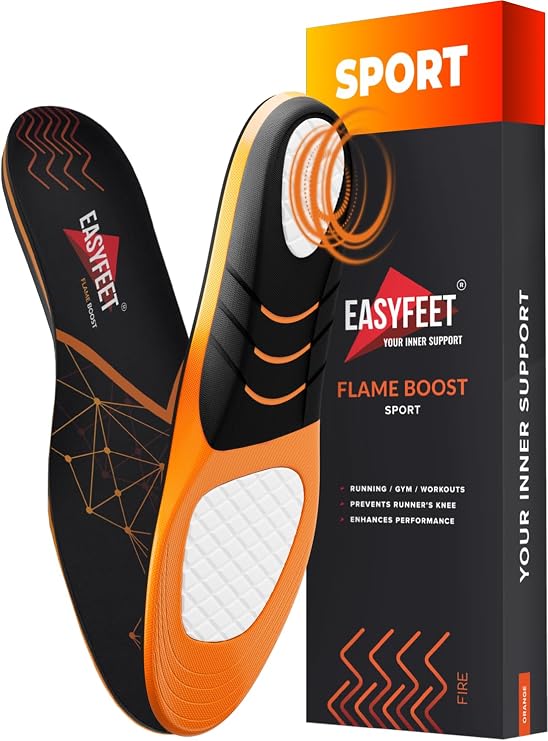 Running & Sport Insoles for Men & Women - Athletic Sneaker Inserts | Shock Absorption, Energy Return, Cushioned, Basketball, Walking, Hiking, Tennis, Cleats, Gym Training, Arch Support