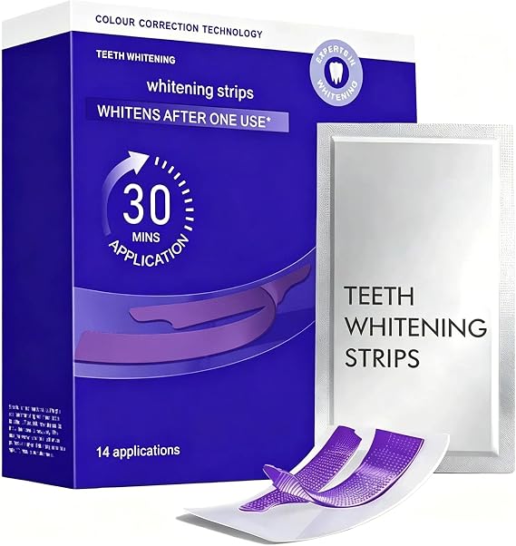 Purple Teeth Whitening Patch- 14 Packs (28 Tablets), Effectively Enhances Color, Boosts the Brilliance of Your Smile, and Provides a Home-Based Teeth Whitening Experience.