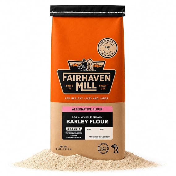 Fairhaven Mill Whole Grain Barley Flour, 5 lbs Bag