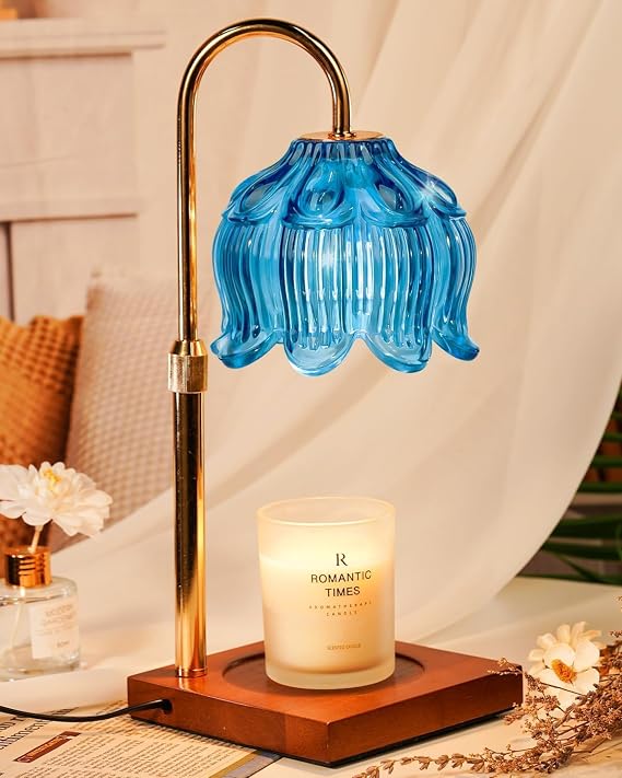 Funistree Candle Warmer Lamp with Timer & Dimmer, Adjustable Height Christmas Birthday Gifts for Women Mom, Flower Candle Lamp Warmer, Wax Warmer
