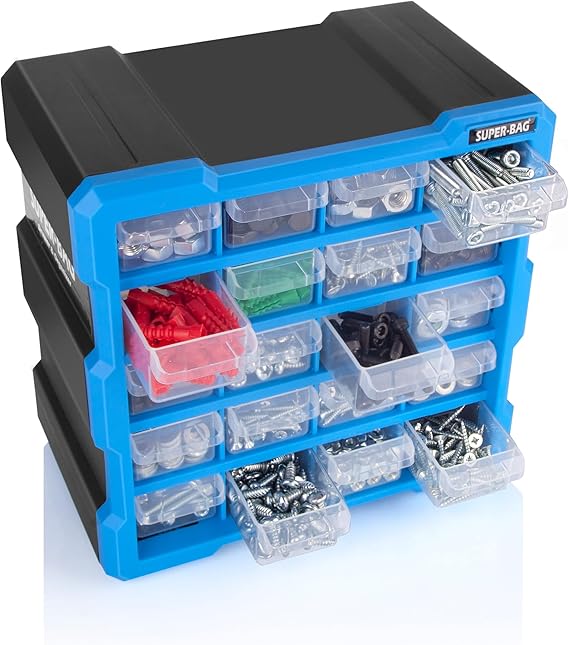 Super Bag Mono Block Drawer Set 20 Piece Hobby Organizer Set Monoblock Drawer Screw Dowel Box Jewelry Box ASR6006