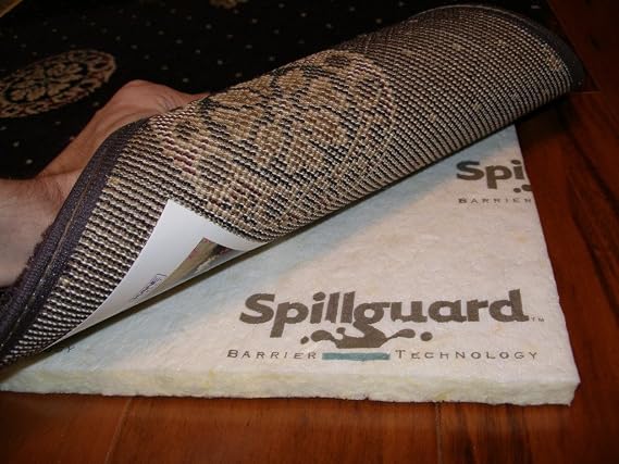 Spillguard Barrier Rug Pad | Visco- Elastic Memory Foam | 8'x8' | 1/2" Thick