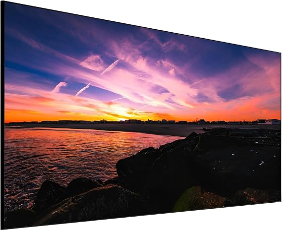 72" Fresnel ALR Projector Screen for Ultra Short Focus Projectors with 4K Ultra HD Fixed Frame 16:9 Gain 1.6dB Active 3D Support 85% Ambient Light Resistance