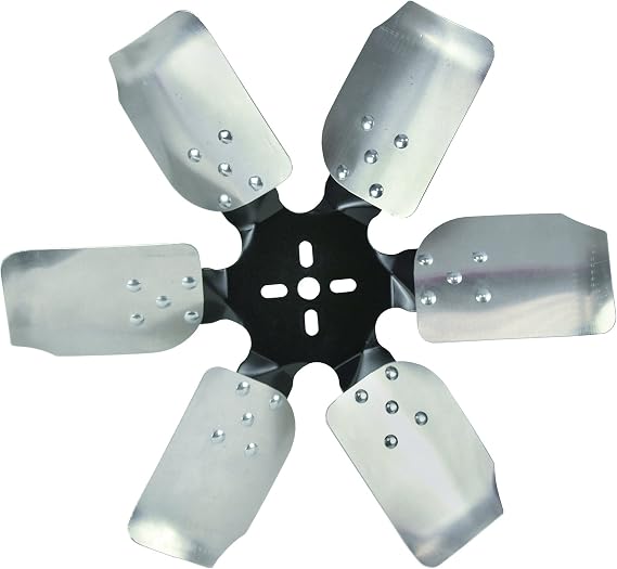 Derale 17518 Heavy Duty Fan Blade Series 1000 18" Aluminum Rigid Race Belt Driven Fan Standard Rotation , Black