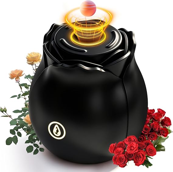 Rose Adult Tool for Women 10 Speeds Nipple Vibrate K7S2G,Black