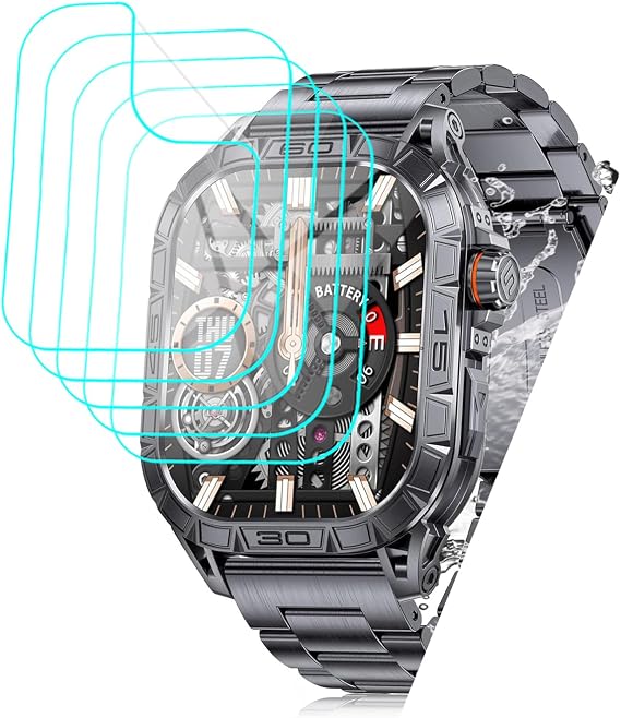 [5 Pack] for LIGE Military Smart Watch EF4 Screen Protector 1.96" Soft PET Film [Case Friendly] [Anti-Scratch] [Bubble Free] Screen Protector for LIGE EF4 Smartwatch