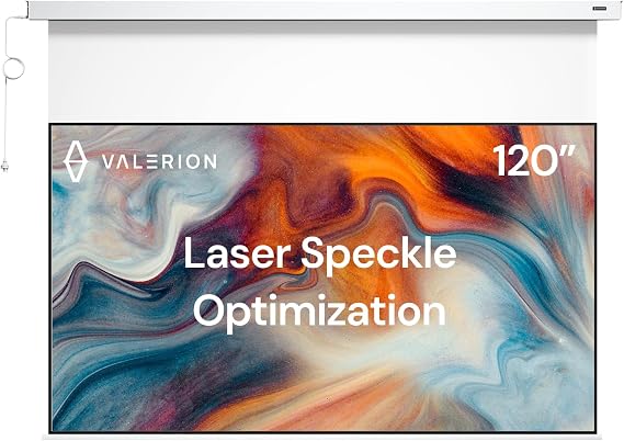 AWOL Valerion 120-inch Purevision Motorized Projector Screen,1.1 dB Gain,Home Theater Drop Down Screen with Remote Control,Quiet Motor,4K/8K Compatible