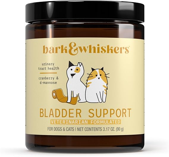 Bark & Whiskers Bladder Support, 3.17 Oz. 90 g, 90 Scoops, Supports Urinary Tract Health, with Cranbery & D-Mannose, Vet Formulated, Non-GMO, Dr. Mercola