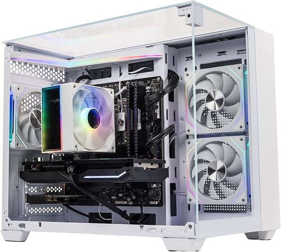 GTR Gaming PC | Ryzen 5 5600X | RX 9060 XT | 32GB DDR4 3600MHz RAM | 1TB NVMe SSD | 600W 80+ Bronze PSU | ARGB White Case | Windows 11 | WiFi