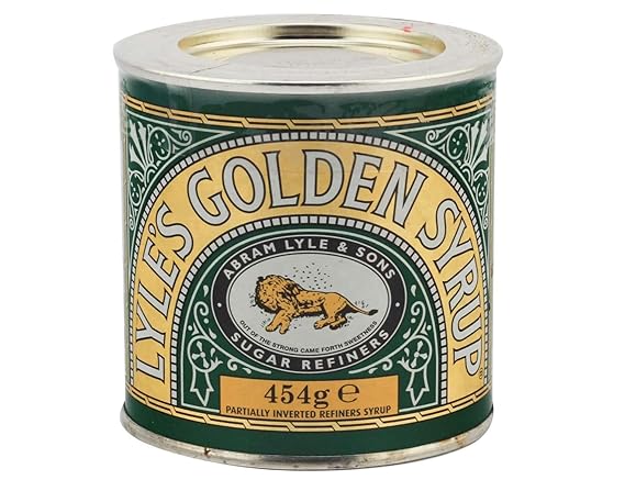 Lyle's Golden Syrup 454g | Rich, Warm Taste with a Mellow Mouth-feel and Appetizing Aroma, Ideal for Cake Baking, Biscuits, Desserts and Flapjacks.