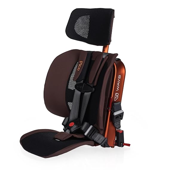 WAYB Pico Travel Car Seat (Golden Hour) Lightweight, Portable, Foldable - Perfect for Airplanes, Rideshares, and Road Trips - Forward Facing for Kids 26.550 lbs and 33.545"