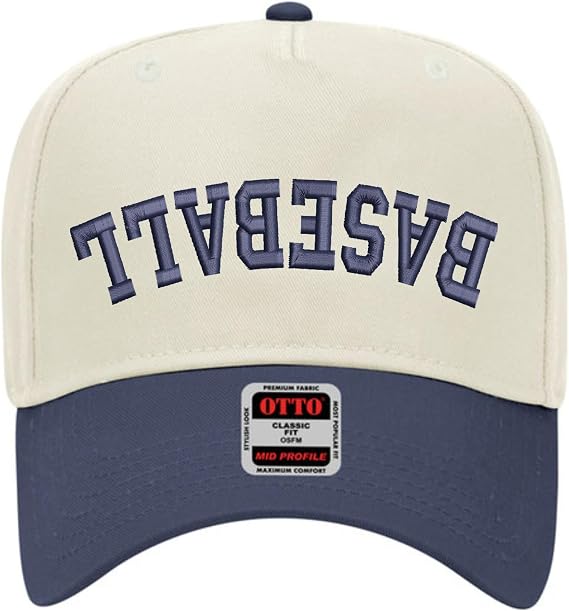 Baseball Hat | 2 Tone Trucker Hat | Unisex 5 Panel Adjustable Snapback Cap | Upside Down Embroidered Ballcap | Rally Cap