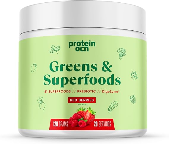 Proteinocean Greens & Superfoods Red Berries 120g 20 Servis