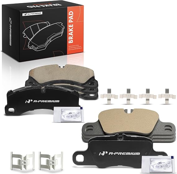 A-Premium Front and Rear Ceramic Brake Pads Compatible with Porsche