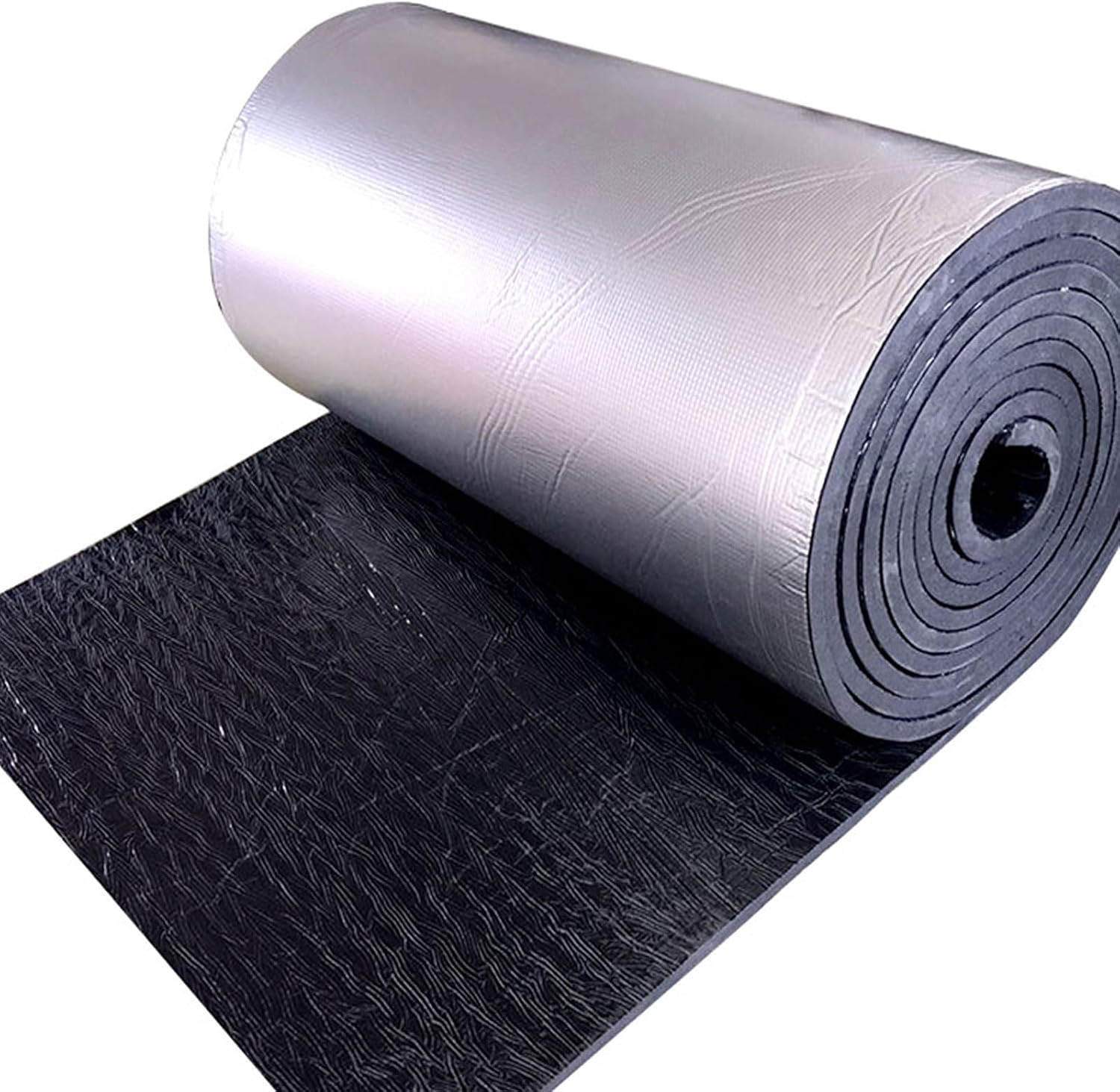 Self-Adhesive Insulation High-Density Flexible Foam with Aluminum Foil Heat Preservation Anti-Freeze Protects from Severe Snow and Intense SunVariety Pack Size : 1m1m, Color : 5mm