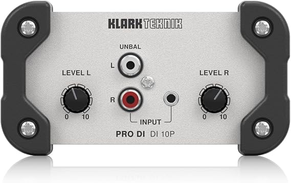 Klark teknik PRO DI DI 10P Passive DI Box with Stereo Input/Summed Mono Output, Midas Transformer and Extended Dynamic Range