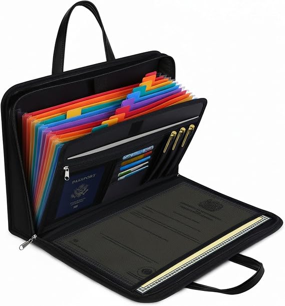 Estate Planning Fireproof Document Organizer Box, 13 Pockets