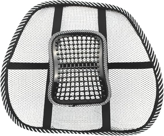 ADEPTNA Super Comfort Mesh Lumbar Back Seat Sitting Support System with Massage Nodes - Pain Relief Support for Office Chair Car Seat Back Support Driving Back Rest