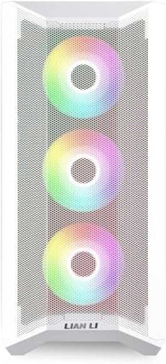 Lian Li Lancool II Mesh RGB Tempered Glass eATX Full Tower Computer Case, 3 ARGB PWM Fans Pre-Installed, Mesh Front Panel, 2 Tempered Glass Panels, Water-Cooling Ready(LANCOOL II MESH, White)