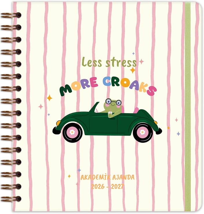 Matt Notebook 2026-2027 Akademik Kare Ajanda Spiralli - 17 Aylık