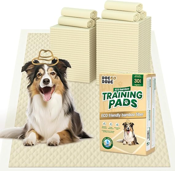 Bamboo Small Puppy Pads Pee Pads for Dogs 22"x22" 30 Count