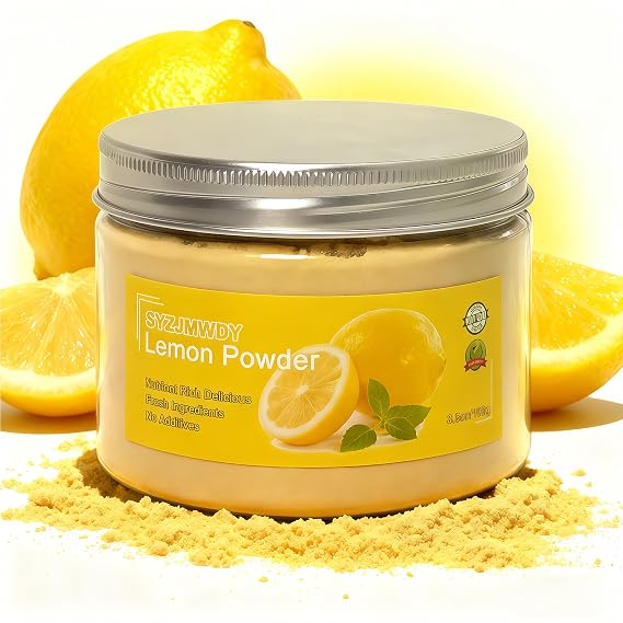Pure Freeze Dried Lemon Powder 3.5oz (100g) 100% No Sugar, | Tart & Zesty for Drinks, Smoothies, Baking & Cooking, Filler-Free Citrus Powder