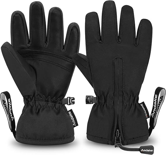 Andake Waterproof Kids Mittens Toddler Snow Gloves Winter Warm Ski Mitten for Boys Girls