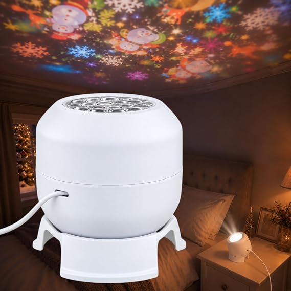 Christmas Projector Light, Dynamic Rotating USB Indoor Decor