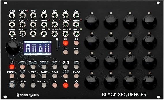 Erica Synths Black Sequencer Eurorack Sequencer Module