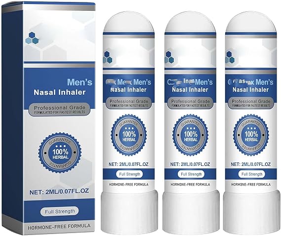 MenStick Men's Nasal Inhaler, MenStick Nasal Inhaler,Natural Na-sal in-Haler Stick,Restores Energy and Vitality, Natural Formula,Provides Everyday Comfort (3)