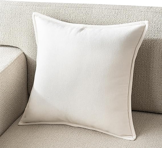 XMAYODS Throw Pillow Cover 80x80 Decorative Square Pillowcase Covers with Zipper, Cushion Protectors Cover Rectangle 30x60 40x60 50x80 Super Soft for Home Couch Sofa Bed(Beige,60x90cm(Set of 1))