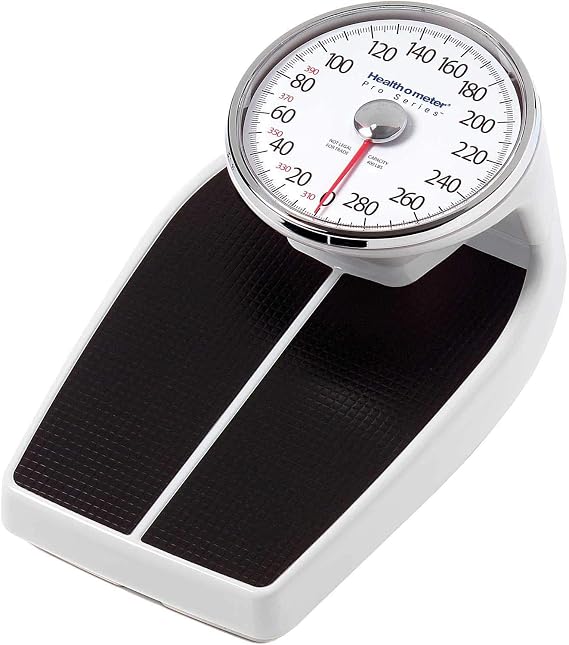 Health O Meter Floor Scale 400 x 1lb, 11 x 12-1/2" Platform W/Raised 8" Dial, 160LB