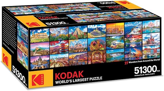 RoseArt - Kodak Premium - The World's Largest Puzzle - 51,300 Piece Jigsaw Puzzle for Adults