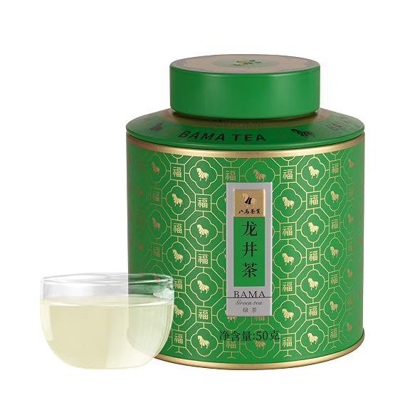 BAMATEA Longjing Green Tea, Premium Dragonwell Loose Leaf Tea, 1.76oz (50g)
