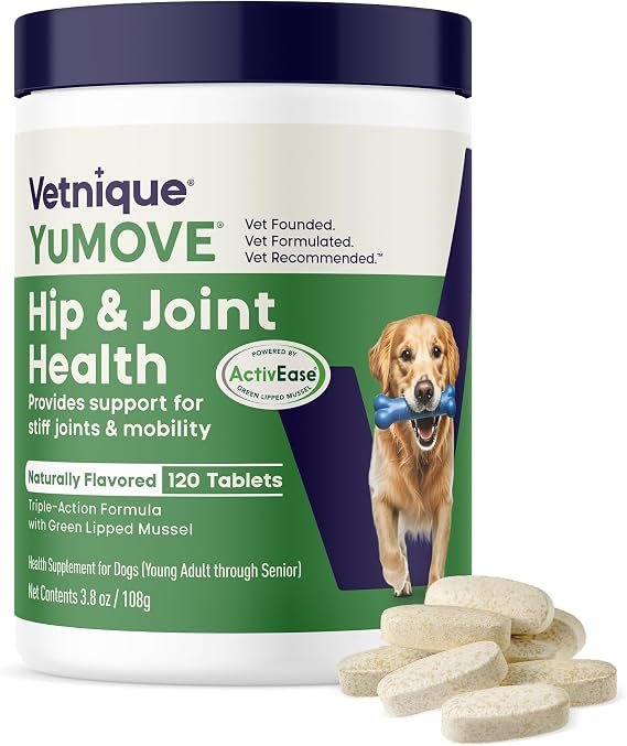YuMOVE Dog Hip & Joint Supplement, Regular Strength 120 Chewable Tablets