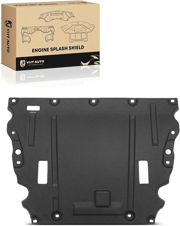 YHTAUTO Front Lower Side Engine Splash Shield for Ford, Lincoln | Compatible with Fusion MKZ 2013-2020, L4 1.5L/1.6L/2.0L/2.5L | Engine Case Guards