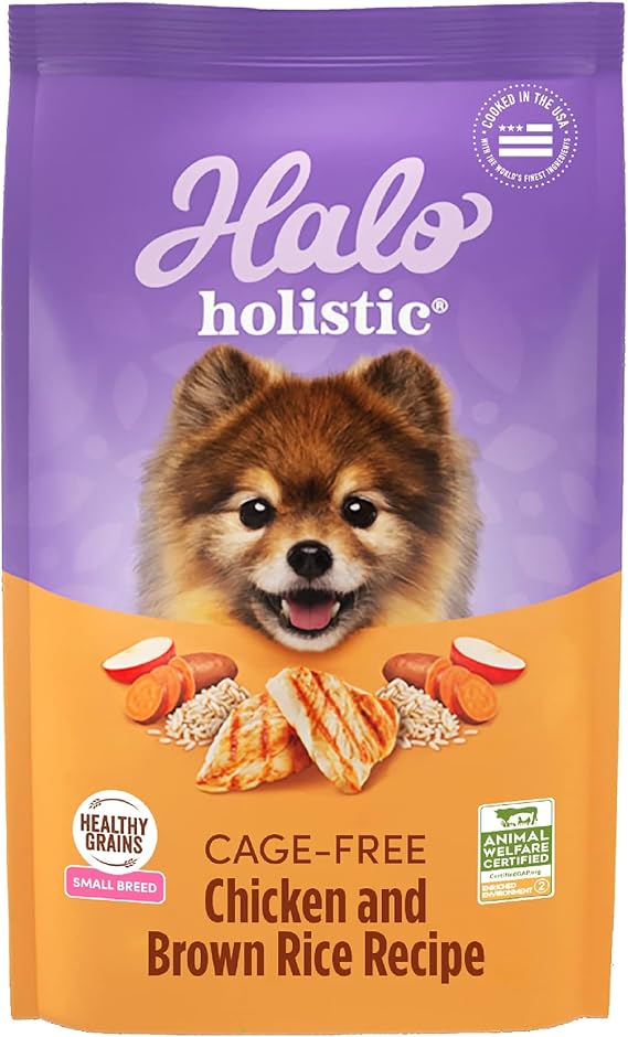 Halo Holistic Small Breed Dog Food, Cage-Free Chicken & Brown Rice, 3.5 lb