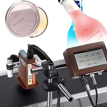 Date Coding Machine,Portable Smart Printer,Commercial Automatic Coding Machine,Inkjet Coder,Date Coder,12.7 Mm/25.4 Mm Online Inkjet Coder with Touch Screen 12.7mm