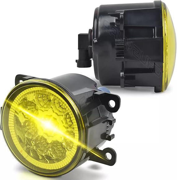 CHUSYYRAY Compatible with Toyota Tundra Fog Lights Assembly 2014 2015 2016 2017 2018 2019 2020 2021, Yellow Driving Front Bumper LED Fog Light Fog Lamp, 300% Super Bright, Pack of 2