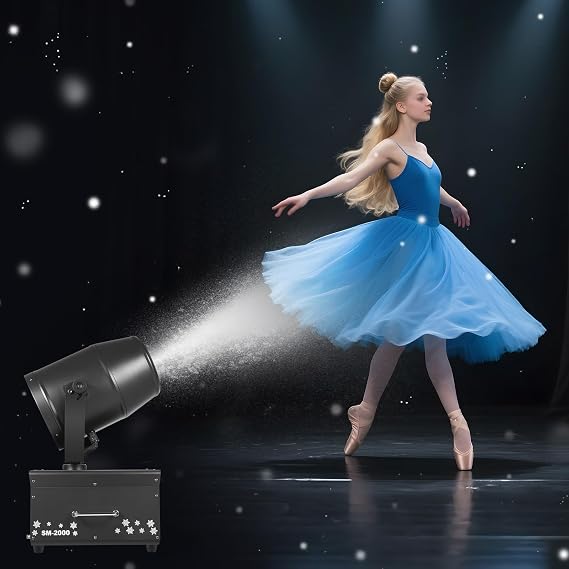 Snow Machine 2000W Fake Snow Machine w/Wireless Remote Control Portable Snow Maker Machine for Indoor Outdoor,Kids Parties,Wedding,Stage Effect,Christmas