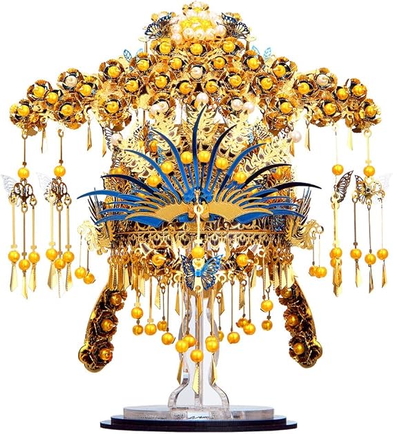 Piececool 3D Puzzles for Adults Metal Model Building DIY Kit-Phoenix Coronet DIY Craft Kits for Teens, Anxiety Relief Puzzle Toys, Great Gift Idea-433 Pcs