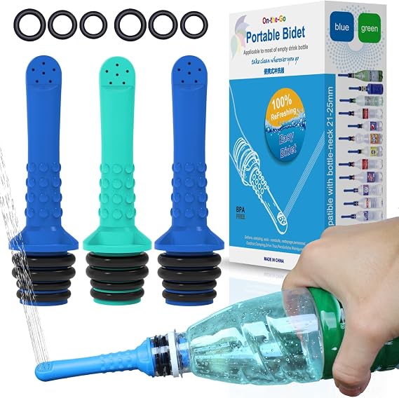Portable Toilet Bidet Pipe Set of 3 Universal Portable Bidet Bottle Safe - Hand Held Shattaf Personal Hygiene Cleaning Cleaning Washing Outdoor Camping Driver Postpartum