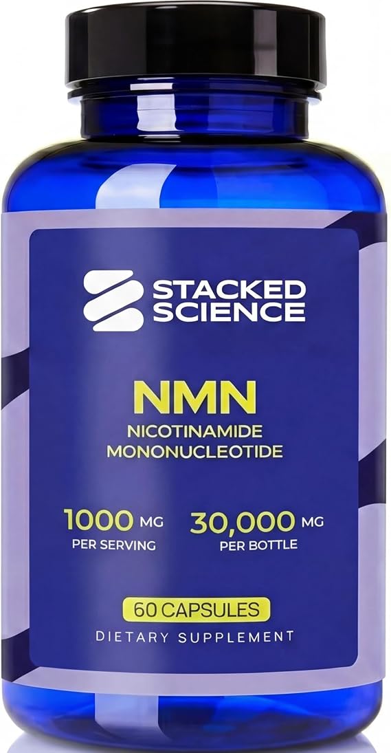 NMN 1000mg | Nicotinamide Mononucleotide Supplement | Single Ingredient Formula | Clean Label | 2 Capsules Daily | 60 Capsules | 30-Day Supply