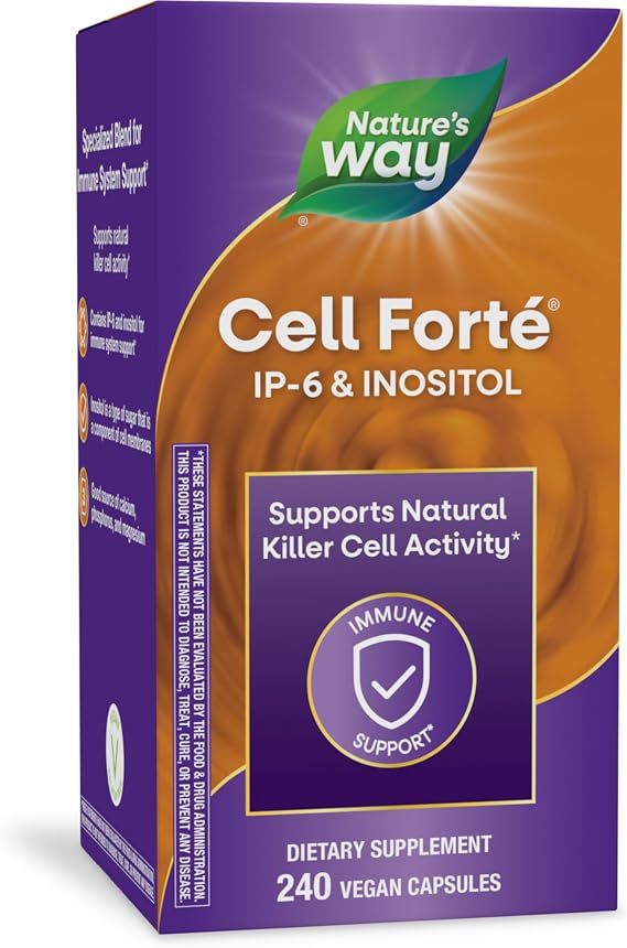 Nature's Way Cell Forte IP-6 & Inositol Immune Support Supplement with Calcium, Phosphorus, and Magnesium*, Gluten-Free, Vegan, 240 Capsules (Packaging May Vary)