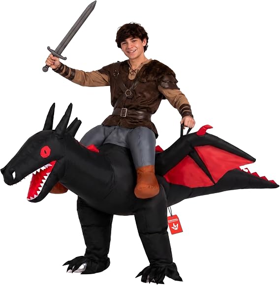 Morph Inflatable Ride-On Dragon Halloween Costume for Adults