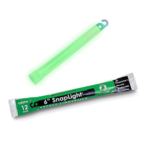 Cyalume Glow Sticks Military Grade Lightstick - Premium Green 6 SnapLight Emergency Chemical Light Stick with 12 Hour Duration (Bulk Pack of 30 Chem Lights)